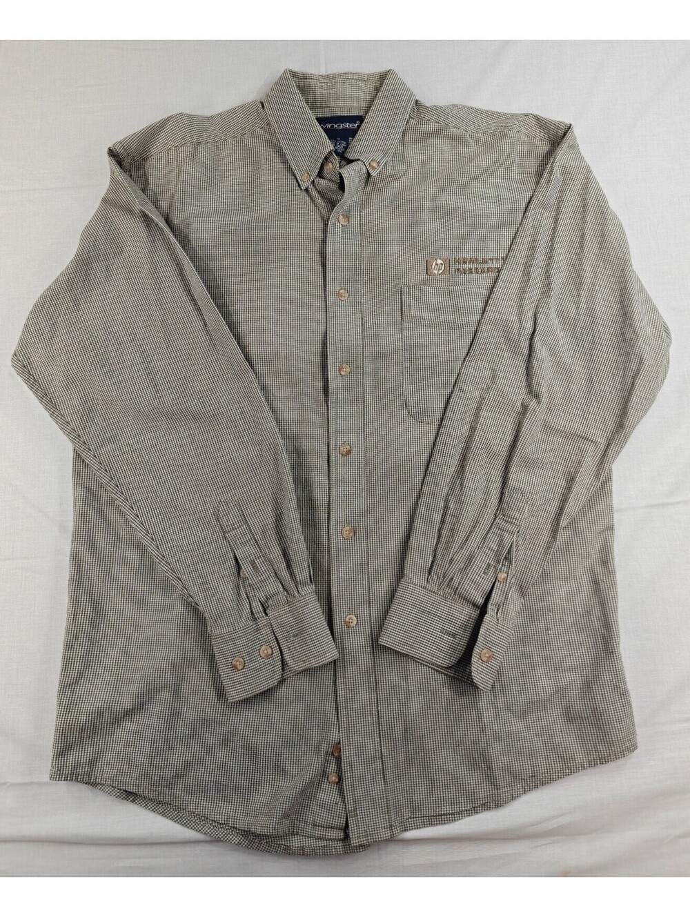 Vintage HP Hewlett Packard Swingster Button Up Shirt Men’s M 100% Cotton